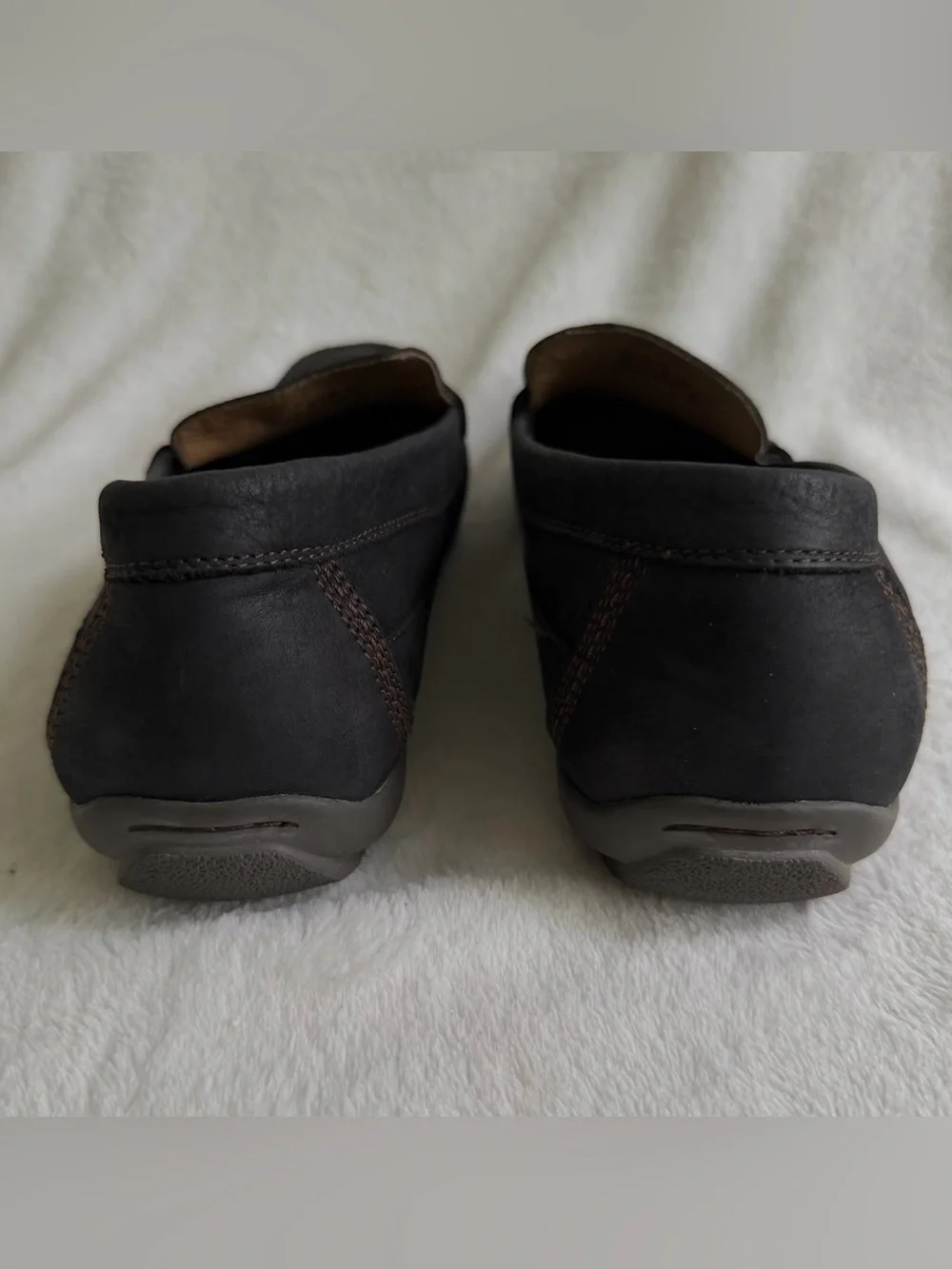 Johnston & Murphy J. Murphy Black Nubuck Loafers Drivers Size 9.5
